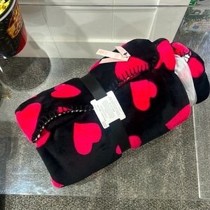 Limited Edition VICTORIA'S SECRET Plush Heart Blanket, Valentine’s Day Blanket